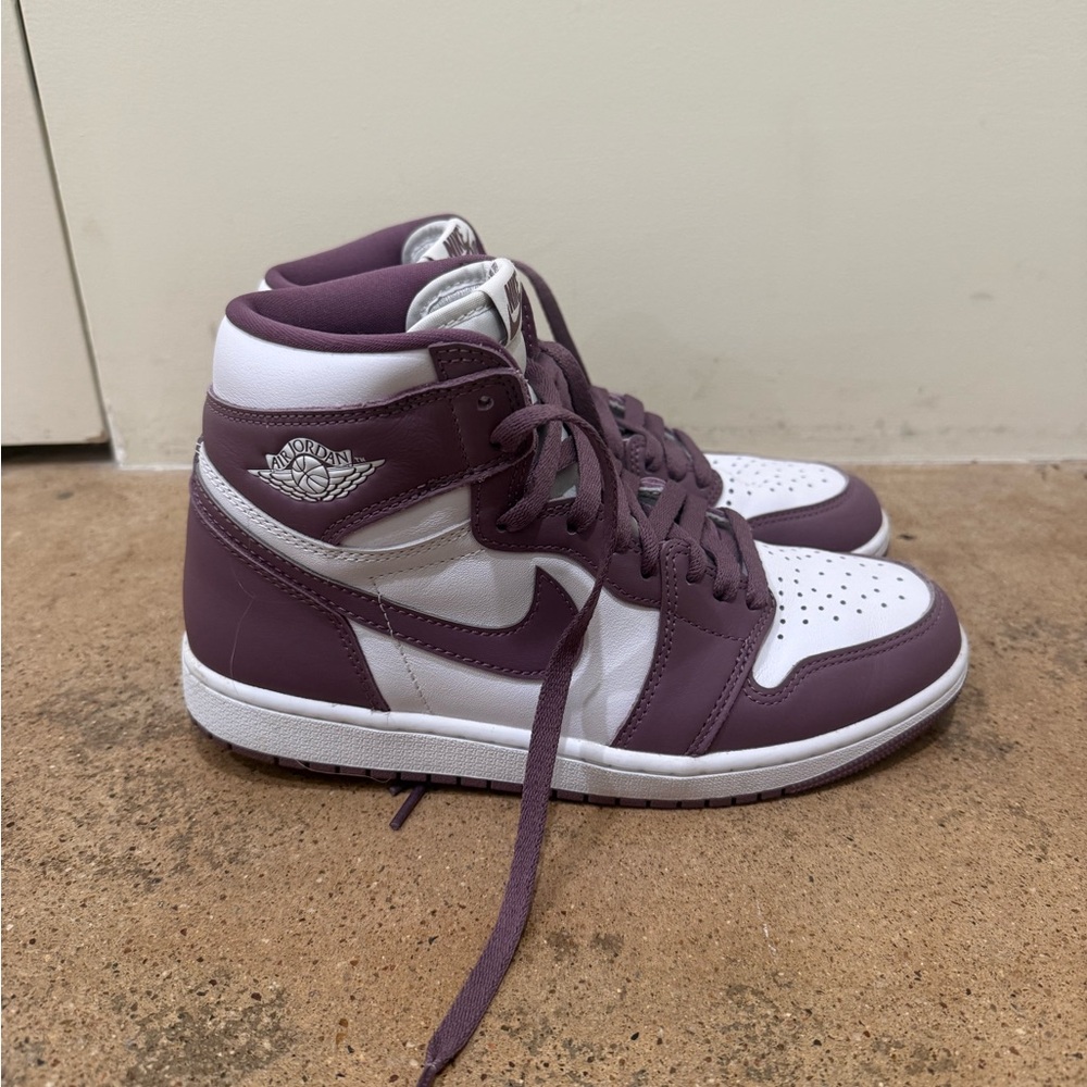 Nike Air Jordan High-Top Sneakers in Purple and White